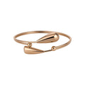 Gold Silver Dual Teardrop Open Cuff Bangle Bracelets view 5
