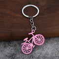 Bicycle-Shaped Metal Keychain With Split Ring in Five Colors view 4
