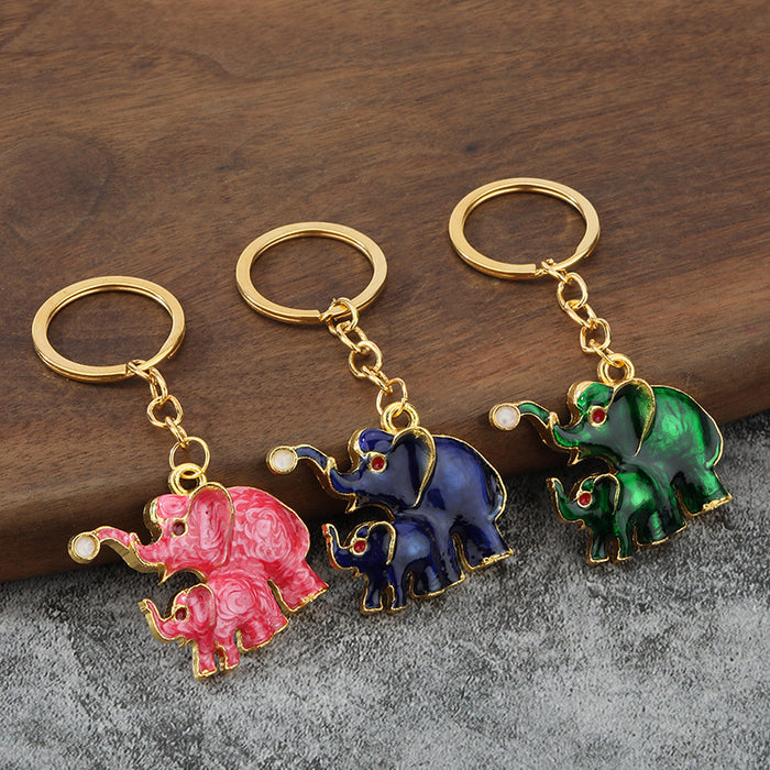3D Elephant Zinc Alloy Keychain Gift for Car Keys