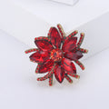 Layered Crystal Flower Brooch in Five Jewel Colorways view 3