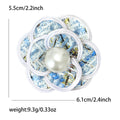 Layered Petal Flower Brooch with Pearl Center in Two Colors view 5