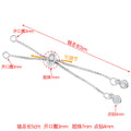 Adjustable Slider Extension Chains With Clear Stone Accents view 6