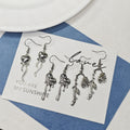 Silver Alloy Heart Bow Rose Drop Earrings 3 Styles view 1