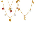 Strawberry Seahorse and Daisy Charm Necklace Collection view 5
