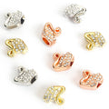 Crystal Swan Large Hole Beads in Three Metal Tones view 5