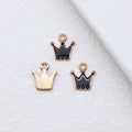 Gold Tone Enamel Crown Charms in Six Bright Colors view 4