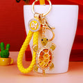 Crystal Fortune Turtle Keychains with Cord Sets and Loose Heart Loops view 2