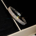 Rhinestone Multi Row Open Cuff Bracelets Gold Silver Eight view 10