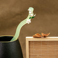 Green Resin Lily of the Valley Flower Hair Stick Pin view 6