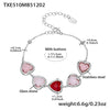 Mixed-Red Silver Bracelet