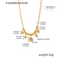 Gold Roman Numeral Disc Charm Snake Chain Necklace Bracelet view 7