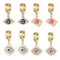 Gold Huggie Shell Eye Drop Earrings 7 Iris Frame Styles view 5