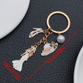 Red Black and White Dress Mannequin Metal Keychain Set view 8