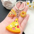 Pizza Fries Burger Baguette and Hot Dog Food Keychains view 2