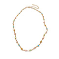 Gold Necklace with Small Multicolor Round Beads for Layered Everyday Styling view 5