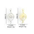 Crystal-Accented And Pearl-Look Gold Silver Teardrop Jewelry Pendants in 2 Styles view 2