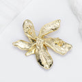 Purple Flower Enamel Metal Brooch Pin 5 x 4.5 cm for Jackets and Lapels view 4