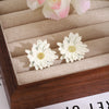 White Daisy Studs