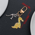 Yellow or Blue Long Neck Dinosaur Skeleton Keychains view 6