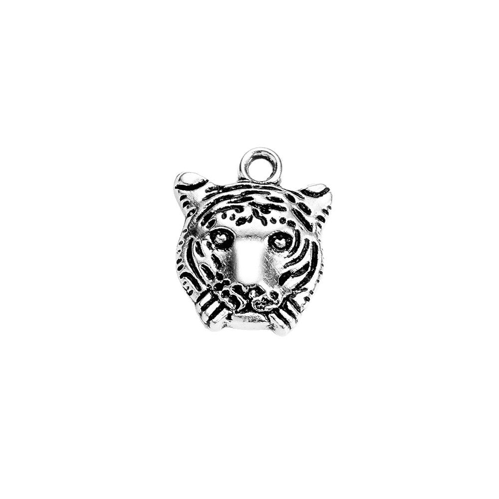 Mini Vintage Leopard or Tiger Head Alloy Charm Pendant
