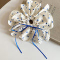 Blue White Floral Scrunchie And Striped Headband Accessories view 6