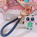 Panda Mahjong Charm Keychains with Braided Wrist Strap Options view 6