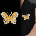 White Gold Tone Butterfly Crystal Metal Brooch Pin view 4
