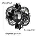 Round Floral Crystal Brooch with Faceted Stones for Jackets and Scarves view 11