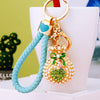 Green Braided-Pearl-Heart-Pouch