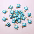 Colorful Enamel Flower Eye Charms in Nine Pictured Options view 8