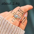 White Gold Tone Lotus Multicolor Crystal Ring Sizes 6-10 view 4