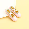 Crystal Ballet Slipper Enamel Charm in Blue or Pink view 4
