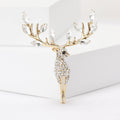 Crystal Antler Deer Brooch for Jackets Scarves and Lapels view 2