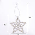 Silver Rhinestone Snowman Star Heel Metal Tree Ornaments view 5