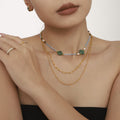Freshwater Pearl Stone Flower Bead Necklace Multiple Colors view 3