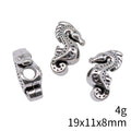 Detailed Seahorse Large Hole Metal Beads in Two Finishes view 5