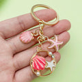 Starfish, Conch and Shell Charm Keychains in 30 Pictured Variations for Bags and Keys view 1