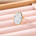 Gold Tone Oval Glitter Adjustable Rings in Seven Colors view 8