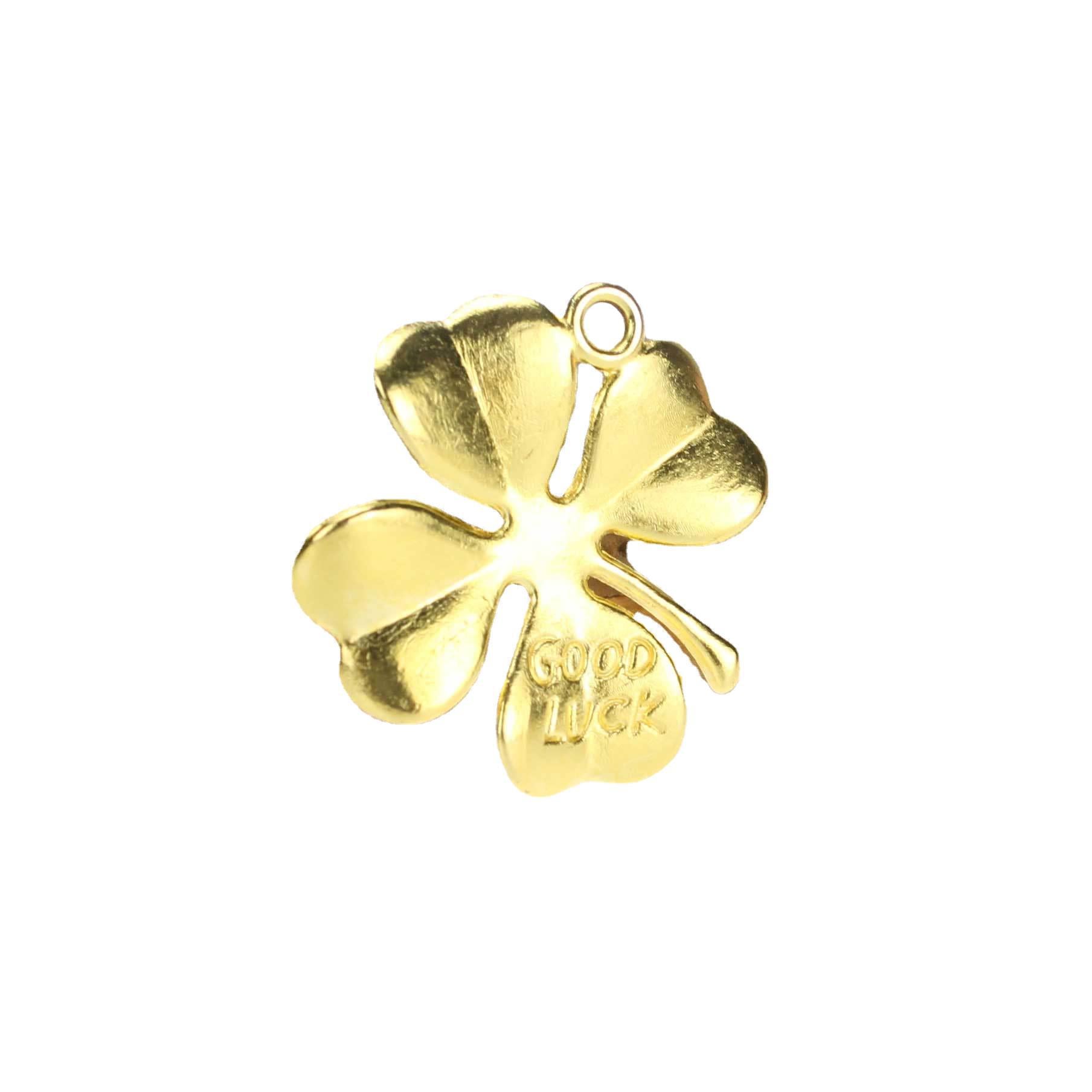 27mm Lucky Four-Leaf Clover Alloy Charm Pendant