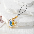 Heart Locket Pressed Flower Phone Charm Lobster 8 Styles view 2