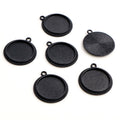 Plain Oval Pendant Bezel Settings in Three Finishes view 4