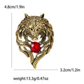 Openwork Tiger Head Brooch with Large Red or Blue Crystal view 6