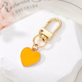 Gold Tone Enamel Heart Clip Keychains in Six Colors view 2