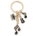 Black-Led Piano Violin and Music Note Charm Keychain Collection view 5