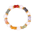 Freshwater Pearl and Multicolor Natural Stone Stretch Bracelet view 5