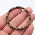 Multi Size Hammered Round Connector Ring Metal Jewelry Making Component view 8
