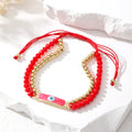 Double Strand Bead and Cord Evil Eye Bar Bracelets view 9