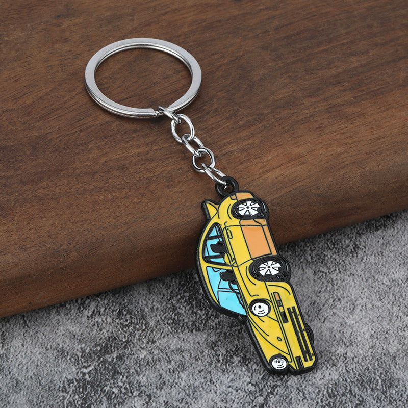 Creative Metal Car Model Keychain, Zinc Alloy Vehicle Pendant