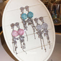 Resin Rose and Chain Tassel Drop Earrings in Three Colors view 2