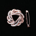 Rose Gold Tone Twisted Metal Knot Circle Brooch Pin view 4
